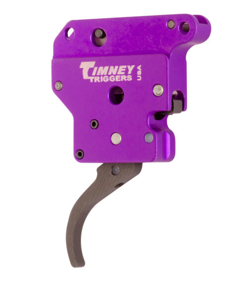 Timney Triggers 502B Benchrest Trigger  Single-Stage Curved Trigger with 3-6 oz Draw Weight & Purple/Black Finish for Remington 700