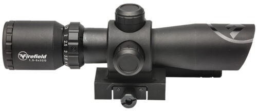 101532.jpg Firefield FF13063 Barrage w/Green Laser Matte Black 1.5-5x32mm Illuminated Red/Green Mil-Dot Reticle/Green Laser