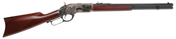 103026.jpg Cimarron CA271 1873 Short Full Size 38 Special 357 Mag 10+1 20" Blued Octagon Barrel, Color Case Hardened Stainless Steel Receiver, Fixed Walnut Stock, Right Hand
