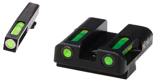 104514.jpg HiViz GLN325 LiteWave H3 Sight Set for Glock Green Tritium White Outline Front Sight-Green Fiber Optic Rear Sight