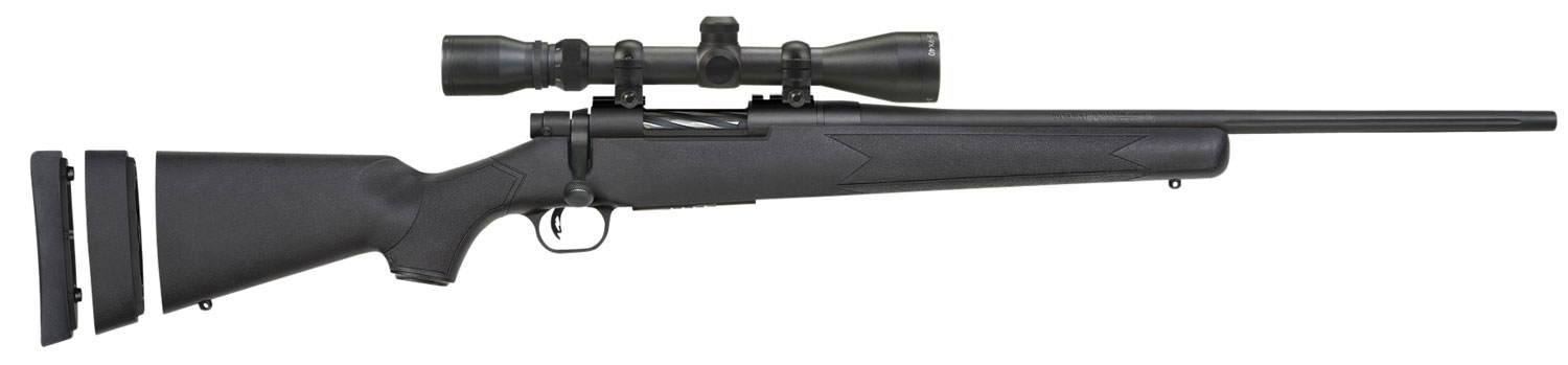 Mossberg 28027 Patriot Super Bantam 6.5 Creedmoor Caliber with 5+1 Capacity, 20" Fluted Barrel, Blued Metal Finish & Black Synthetic Stock Right Hand (Youth) Includes 3-9x40mm Scope