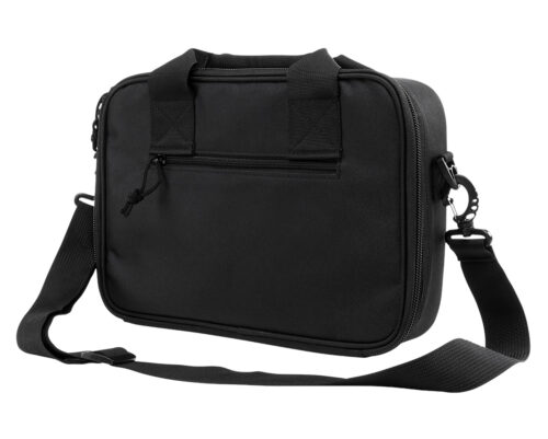 109680.jpg NcStar CPDX2971B VISM Double Pistol Range Bag w/ Mag Pouches Loop Fasteners Zippers Padding & Black Finish