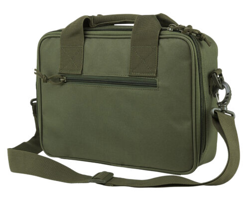 109682.jpg NcStar CPDX2971G VISM Double Pistol Range Bag w/Mag Pouches Heavy Duty Lockable Zippers For Compliance Padded Carry Handle Adjustable Shoulder Strap Green