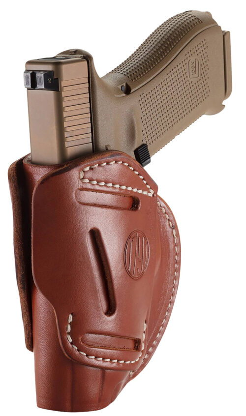 112335.jpg 1791 Gunleather 3WH5CBRA 3-Way IWB/OWB Size 05 Classic Brown Leather Belt Loop Compatible w/ Glock 17 Compatible w/ Springfield XD Compatible w/ S&W M&P Compatible w/ HK VP9 Ambidextrous Hand