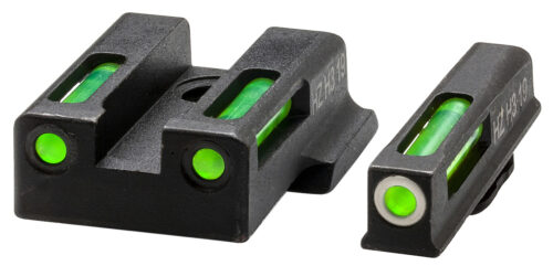 116139.jpg HiViz EZN321 LiteWave H3 Sight Set for S&W EZ380 Green Tritium White Outline Front Sight-Green Fiber Optic Rear Sight