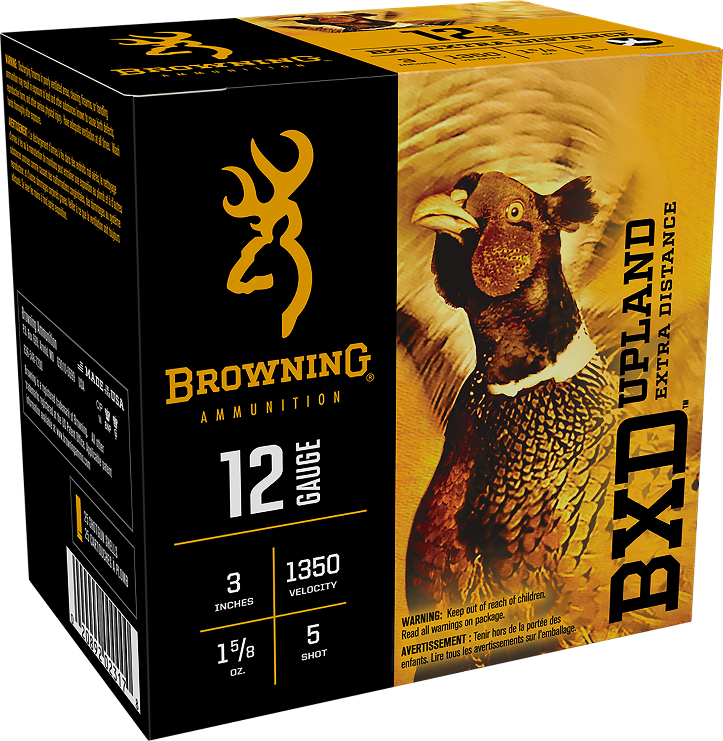 116350.jpg Browning Ammo B193511235 BXD Upland 12Gauge 3" 1 5/8oz 5Shot 25 Per Box/10 Case