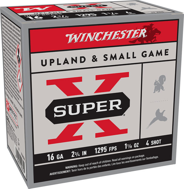 116927.jpg Winchester Ammo X16H4 Super X Heavy Game Load High Brass 16Gauge 2.75" 1 1/8oz 4Shot 25 Per Box/10 Case