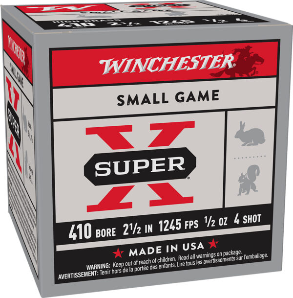 116935.jpg Winchester Ammo X414 Super X Heavy Game Load High Brass 410Gauge 2.50" 1/2oz 4Shot 25 Per Box/10 Case