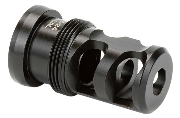 120553.jpg Griffin Armament TMPB65MM5824 Paladin 2 Port Taper Mount Black Melonite QPQ 17-4 Stainless Steel with 5/8"-24 tpi Threads, 1.88" OAL & 1.07" Diameter for 6.5mm
