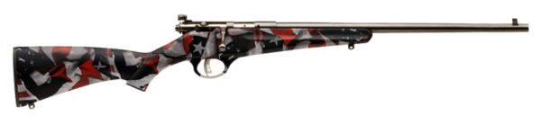 127919.jpg Savage Arms 13801 Rascal Youth 22 LR 1rd 16.13" Satin Black Sporter Barrel, Satin Black Carbon Steel Receiver, American Flag Fixed Synthetic Stock, Right Hand