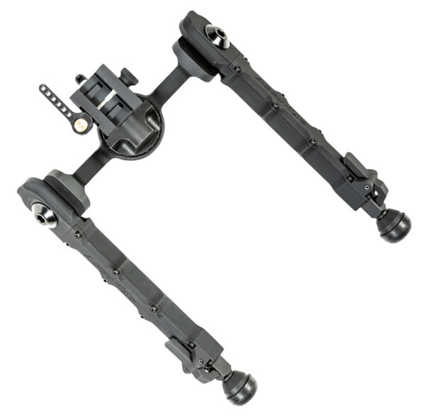 129732.jpg Accu-Tac FCSRBG200 FC-5 G2 Bipod made of Black Hardcoat Anodized Aluminum with Picatinny Attachment, Steel Feet & 6"-10.60" Vertical Adjustment