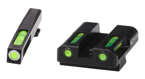 130390.jpg HiViz GLN329 LiteWave H3 Sight Set for Glock Green Tritium White Outline Front Sight-Green Fiber Optic Rear Sight