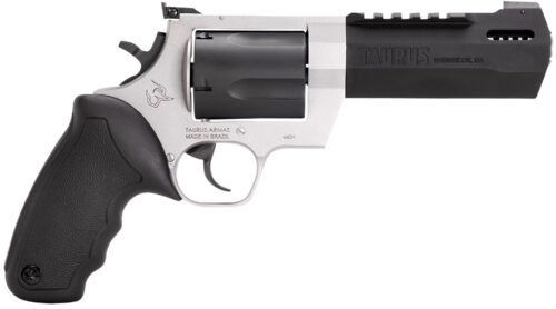 Taurus 2460055RH Raging Hunter  460 S&W Mag 5rd 5.12" Matte Black Oxide Cylinder & Barrel Matte Stainless Steel Frame Black Rubber with Integrated Cushion Insert Grip