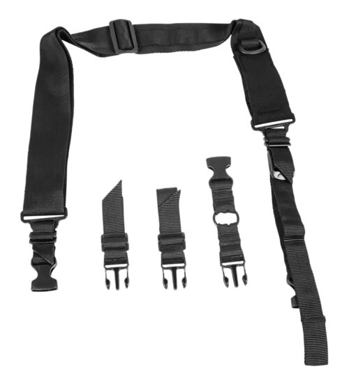 132538.jpg NcStar AARS2PB VISM Sling Black Nylon Strap w/Elastic Shock-Cord 55"-72" OAL Adjustable Bungee