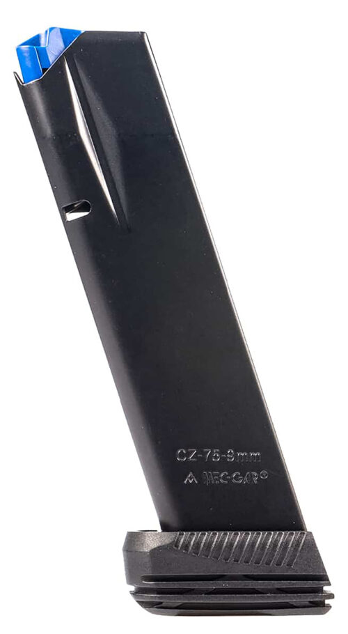 133949.jpg Mec-Gar MGCZ7519M CZ 19rd Extended 9mm Luger Fits CZ75B/CZ Shadow 2/CZ 75 SP-01/CZ Shadow/CZ 85B Blued w/Anti-Friction Coating Carbon Steel