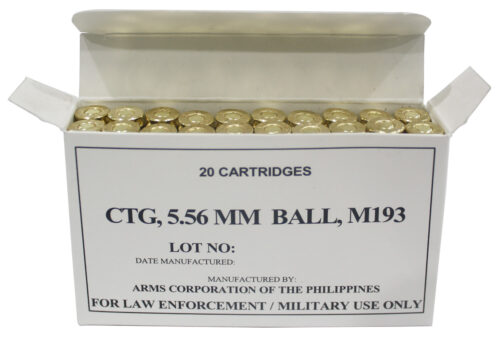 138514 Armscor 50174 Precision M193 5.56x45mmNATO 55gr Full Metal Jacket 20 Per Box/50 Case