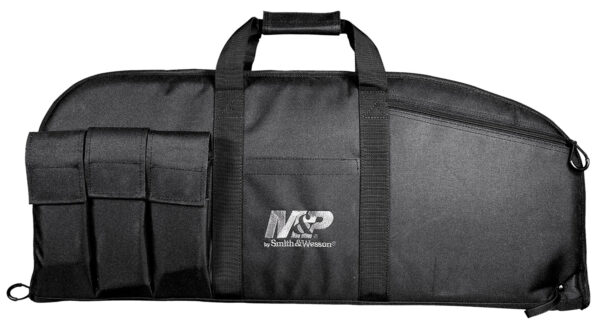 142506.jpg M&P Accessories 110016 Duty Series Large Case 45" Black 5 Exterior Mag Pouches for Rifle/Shotgun