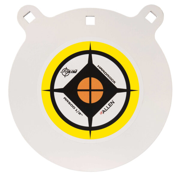 143527.jpg EZ-Aim 15600 Hardrock 10" AR500 Steel Gong Shooting Target .50" Thickness White / Yellow / Black