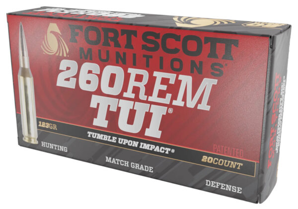 155059.jpg Fort Scott Munitions 260123SCV2 Tumble Upon Impact (TUI) 260Rem 123gr Solid Copper Spun 20 Per Box/25 Case