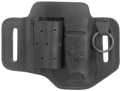 156289.jpg 1791 Gunleather HDESSFBLKA EDC Heavy Duty Easy Slide OWB Black Leather Belt Slide Ambidextrous