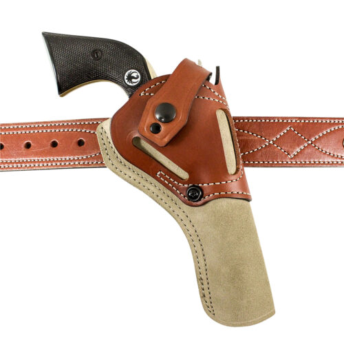 159244.jpg DeSantis Gunhide 189NJ5XZ0 Wild Hog OWB Natural Leather Belt Fits Ruger Wrangler 7 1/2" Ambidextrous
