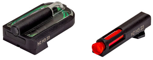 161806.jpg HiViz GLMFD21 FastDot H3 Sight Set for Glock MOS Red Fiber Optic Front Sight-Green Tritium Rear Sight