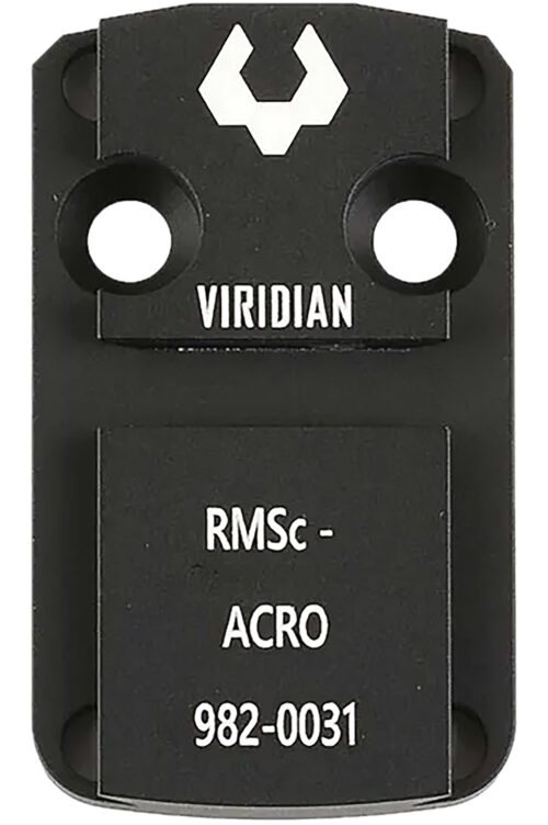 Viridian 9820031 RFX 44 Shield RMSc Mounting Adapter  Black Anodized
