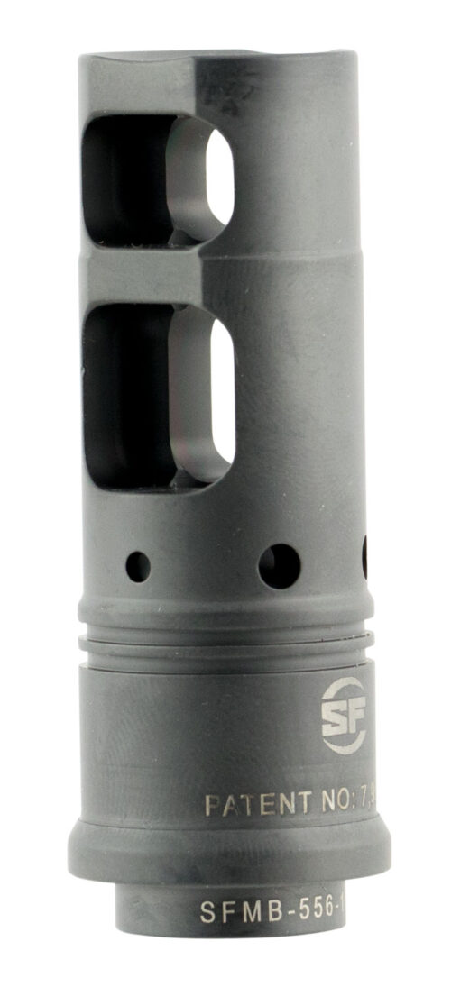 1650.jpg SureFire SFMB3383424 SOCOM Muzzle Brake Black DLC Stainless Steel with 3/4"-24 tpi Threads & 2.60" OAL for 338 Cal AR-Platform
