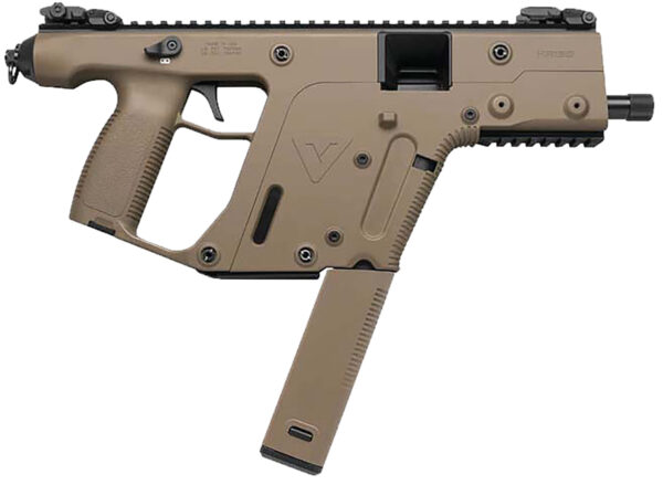 165848.jpg Kriss USA KV90PFD20 Vector SDP Gen2 9mm Luger 40+1 5.50" Black Nitride Threaded Barrel, Flat Dark Earth Picatinny Rail Receiver, FDE Polymer Grip, Glock Magazine Compatible
