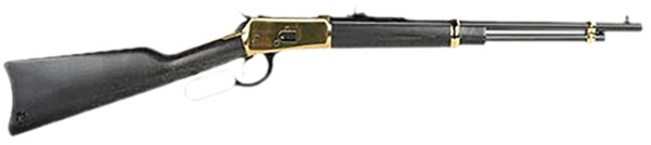Heritage Mfg H9204418G 92  44 Mag 8+1 18" Black Alloy Steel Barrel, Gold PVD Stainless Steel Receiver, Hardwood Fixed Stock