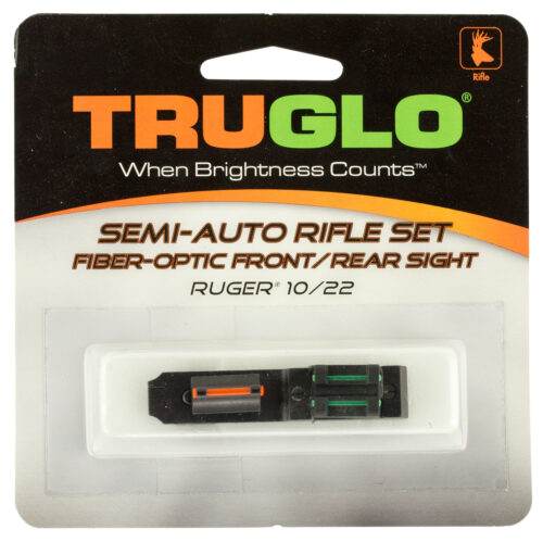 16739.jpg TruGlo TG111W Ruger 10/22 Fiber Optic Sight Set Black Red Front, Green Rear for Ruger 10/22 (Except Takedown)