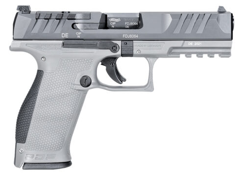 167474.jpg Walther Arms 2858371NP3 PDP Full Size Frame 9mm Luger 18+1 4.50" Stainless Polygonal Rifled Barrel, Optic Ready/Serrated Steel Slide, Gray Polymer Frame w/Picatinny Rail Ambidextrous