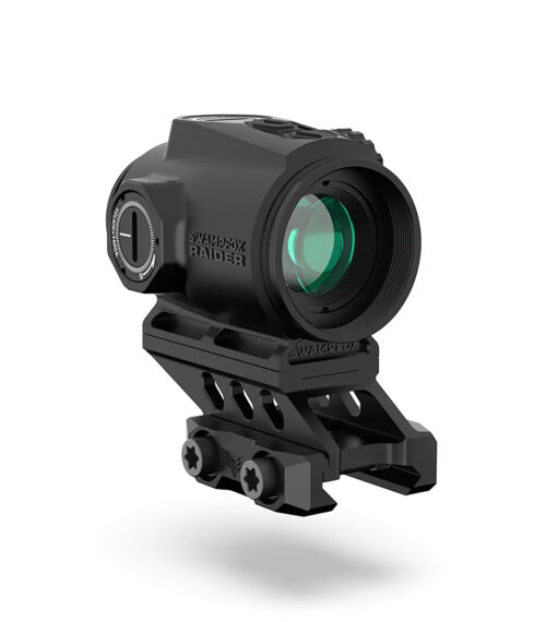 173009.jpg Swampfox Optics RMPS120RB Raider Micro Prism Black 1x 20mm Tube 6 MOA Green Dot Reticle Red Laser
