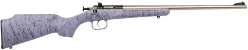 177929.jpg Crickett KSA2445 Gen2 Youth 22 LR 1rd 16.13" Stainless Single Shot Barrel, Stainless Steel Receiver, Purple w/Black Webbing Fixed Synthetic Stock