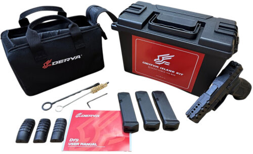 182713.jpg Derya Firearms 10L.DY9.ISL.US DY9 Island Kit 9mm Luger 10+1 3.86" Black Melonite Steel Barrel, Black Melonite Steel Optics Ready/Serrated Slide, Black Melonite Polymer Frame, RMR Footprint