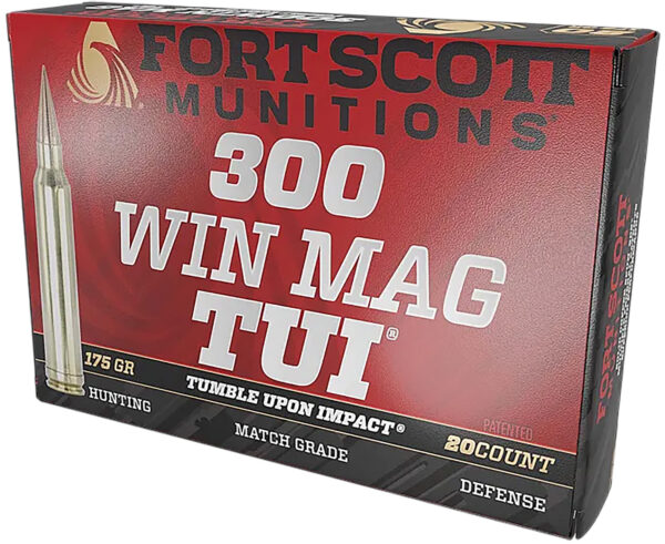 182986.jpg Fort Scott Munitions 300WM-175-SCV2 Tumble Upon Impact (TUI) 300WM 175gr Solid Copper Spun 20 Per Box/10 Case