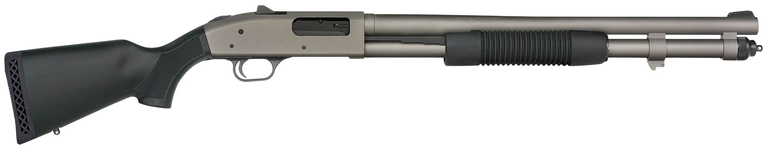 184751.jpg Mossberg 50796 590A1 NFA Pro 12 Gauge 3" 5+1 20" Tungsten Gray Cerakote Barrel & Drilled & Tapped Steel Receiver, Black Synthetic Stock