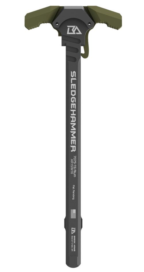Breek Arms BRK6015RGREEN Sledgehammer Charging Handle Mil Spec AR15/M16 Rifles OD Green Aluminum