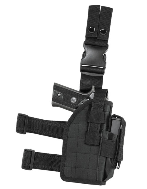 1929.jpg NcStar CVDLHOL2954B Drop Leg Leg Black PVC Fabric Leg Fits Full Size Semi-Auto Fits Compact Semi-Auto Right Hand