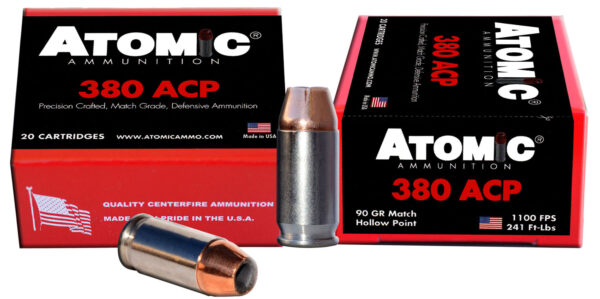 26055.jpg Atomic Ammunition 00453 Pistol Precision Craft 380ACP 90gr Hollow Point 20 Per Box/10 Case