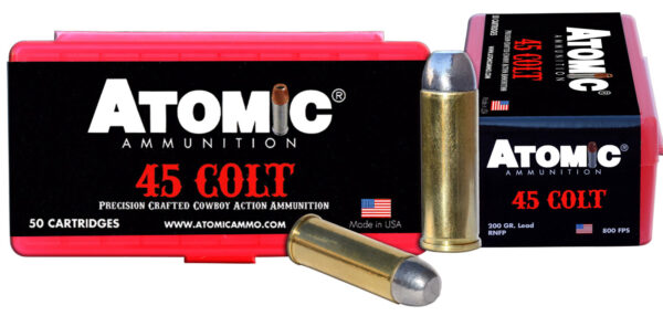 26101.jpg Atomic Ammunition 00434 Cowboy Action Precision Craft 45Colt 200gr Lead Round Nose Flat Point 50 Per Box/10 Case