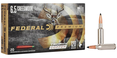 32053.jpg Federal P65CRDTC1 Premium 6.5Creedmoor 120gr Trophy Copper 20 Per Box/10 Case