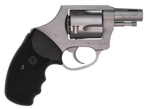 Charter Arms 74429 Boomer  Large 44 Special, 5 Shot 2" Matte Stainless Steel Ported/Tapered Barrel, Matte Stainless Cylinder & Frame w/Black Finger Grooved Rubber Grip