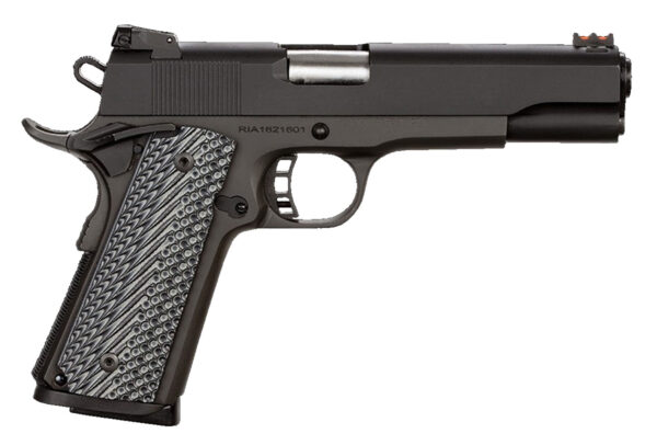 35196.jpg Rock Island 51486 Rock Ultra FS 45 ACP Caliber with 5" Barrel, 8+1 Capacity, Overall Black Parkerized Finish Steel, Beavertail Frame, Serrated Slide & Black/Gray G10 Grip