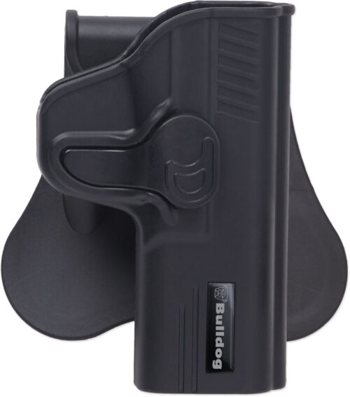 35424.jpg Bulldog RRSWMPS Rapid Release Holster w/Paddle OWB Black Polymer Fits S&W M&P Shield Right Hand