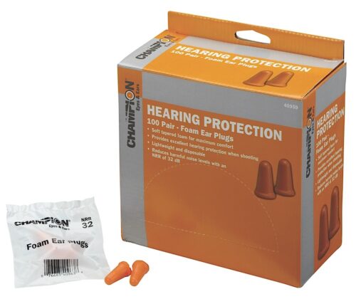 57983 Champion Targets 40959 Molded Ear Plugs 32 dB In The Ear Contouring Orange Foam 100 Pair