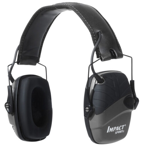 5812.jpg Howard Leight R02524 Impact Sport Electronic Muff 22 dB Over the Head Gray/Black Adult 1 Pair