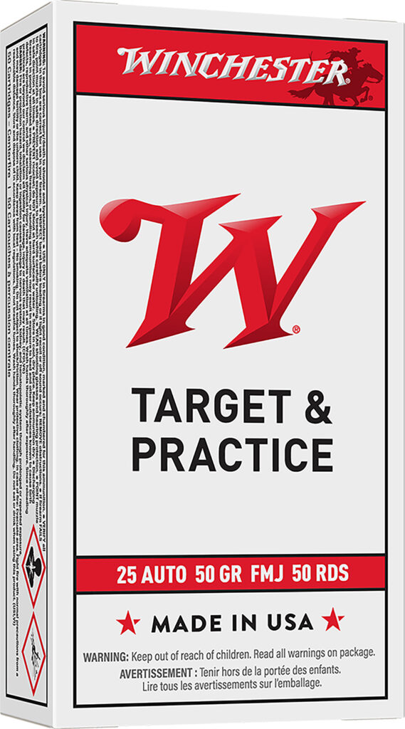 65908.jpg Winchester Ammo Q4203 USA 25ACP 50gr Full Metal Jacket 50 Per Box/10 Case