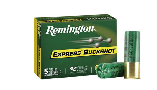 66081.jpg Remington Ammunition 20640 Express Buckshot 12Gauge 3" 4Buck Shot 5 Per Box/ 50 Case