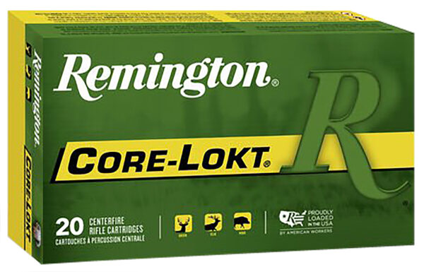 Remington Ammunition 22189 Core-Lokt  338WinMag 225gr Pointed Soft Point 20 Per Box/10 Case